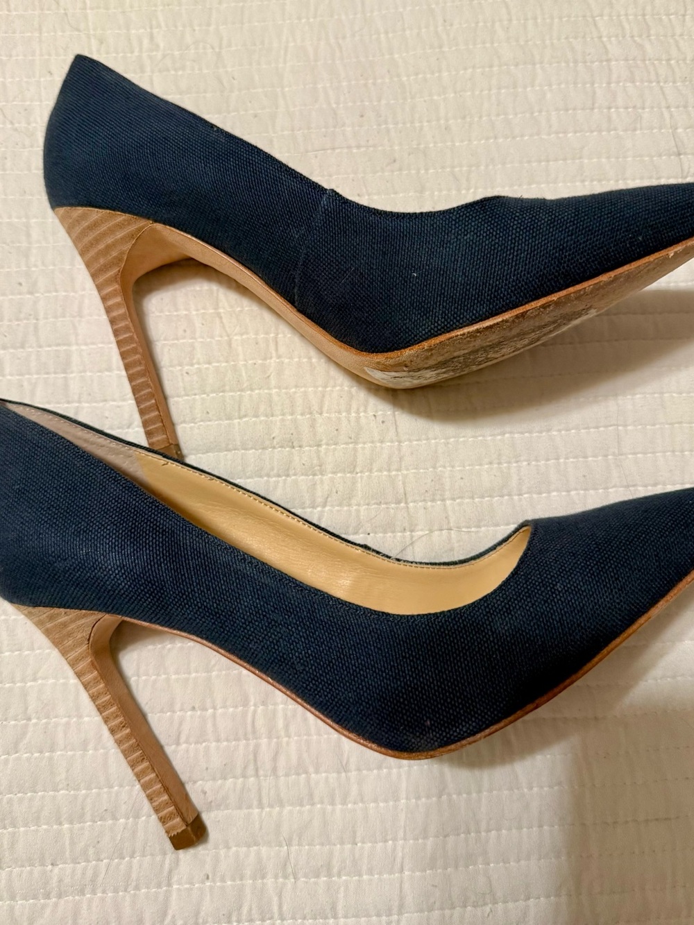 Ivanka Trump Navy Pointed Toe High Heel Pumps
